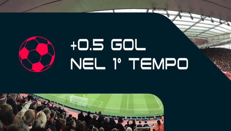 Probabilità di oltre 0,5 gol nel primo tempo