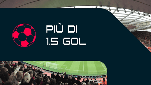 Probabilità di oltre 1,5 gol