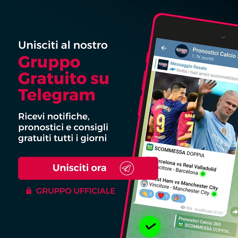 Gruppo Telegram gratuito per le scommesse sul calcio