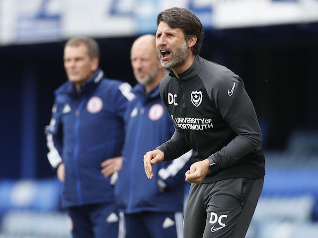 Il manager del Portsmouth Danny Cowley nella foto del 9 maggio 2021
