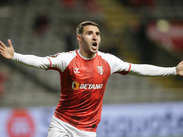  Abel Ruiz del Braga festeggia il suo primo gol il 10 marzo 2022