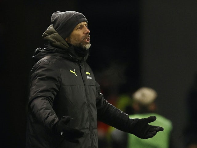 allenatore del Borussia Dortmund Marco Rose il 24 febbraio 2022